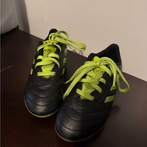 Adidas Kids Black and Neon soccer cleats